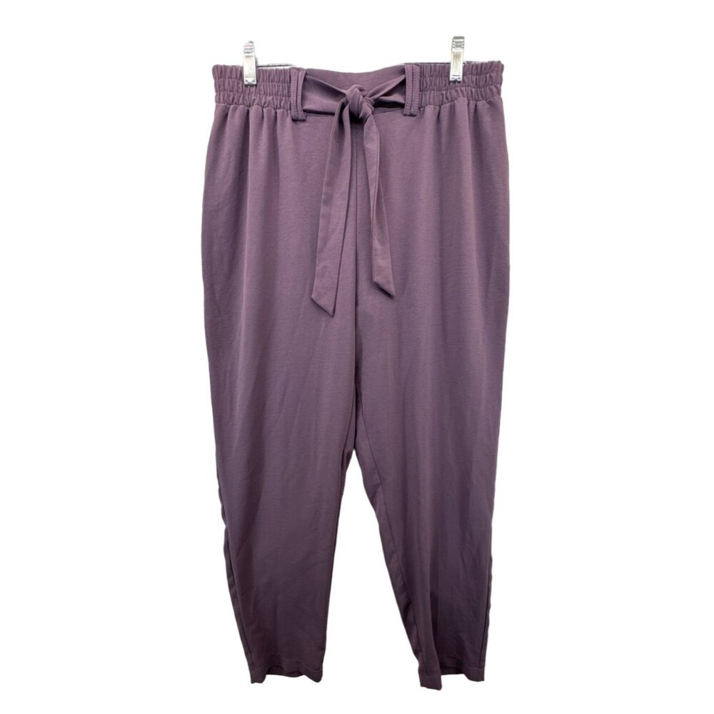 Soho Apparel Women Pants Sz L Purple Pull On GlamMa Granny Cottage BizCasual